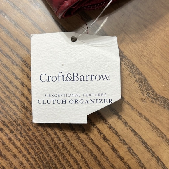 Clutch organizer red faux croc new - Picture 8 of 8